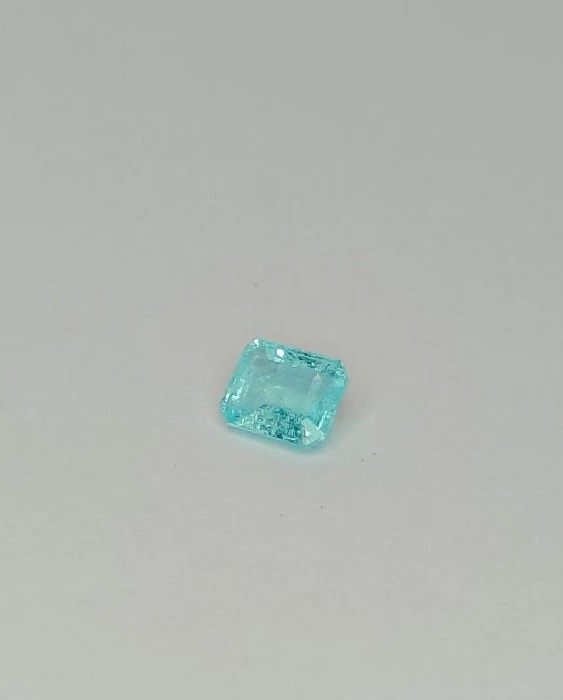 1.38ct Natural Paraiba Tourmaline Square Cut Loose Gemstone From Brazil — view 2